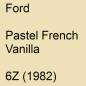 Preview: Ford, Pastel French Vanilla, 6Z (1982).